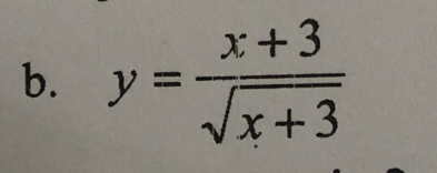 y= (x+3)/sqrt(x+3) 