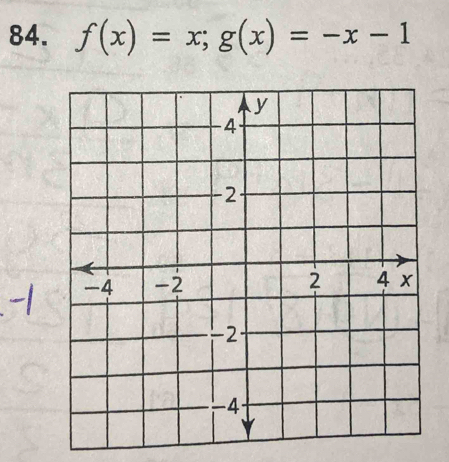 f(x)=x; g(x)=-x-1