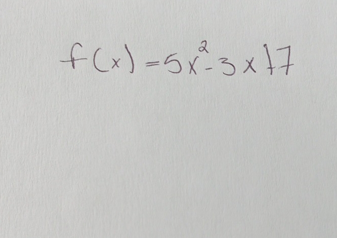 f(x)=5x^2-3x+7