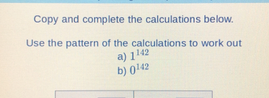 Copy and complete the calculations below. Use the pattern of the ...