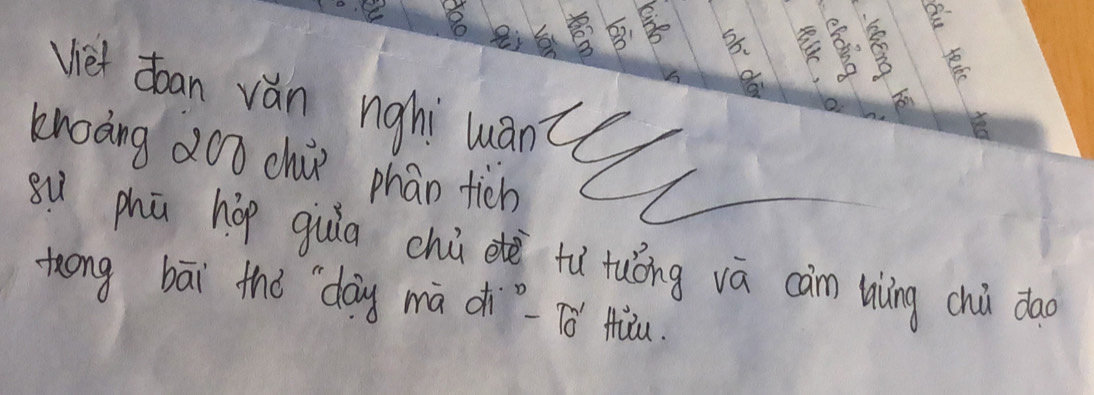 2
B .
Wet toan vǎn nghì lán)

knoàng 20ō chú phàn tich
suphū hàp guiā chú etè tù tuōng vā càn liùng chú da
tuong bāi thǒ `dōg mà diò-Tó Huu.