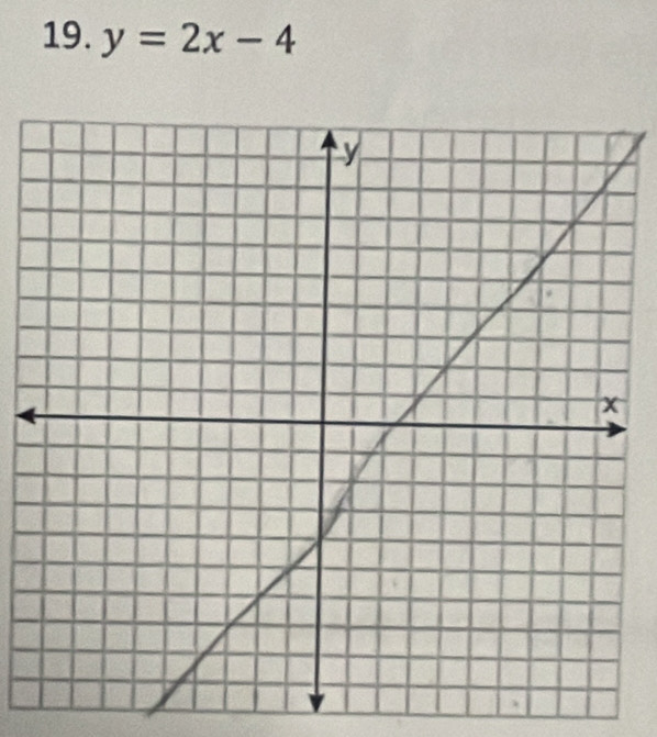 y=2x-4