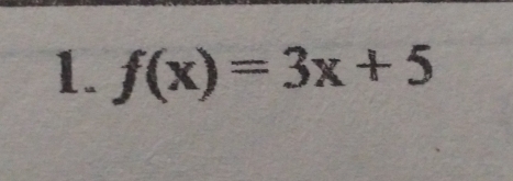 f(x)=3x+5