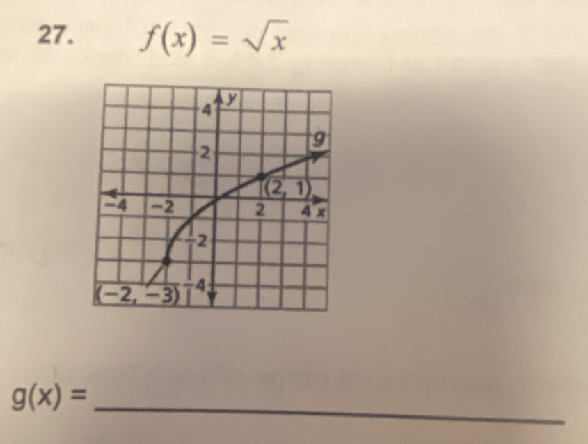 f(x)=sqrt(x)
_
g(x)=