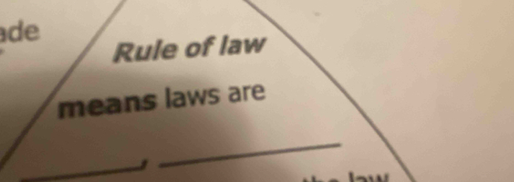 de 
Rule of law 
means laws are 
_ 
_