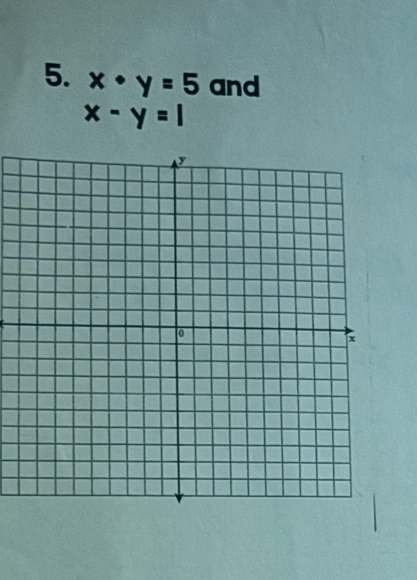 x· y=5 and
x-y=1