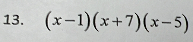 (x-1)(x+7)(x-5)