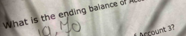 What is the ending balance of 
Account 3?