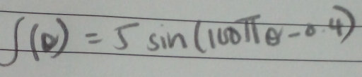 ∈t (θ )=5sin (100π θ -0.4)