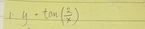 y=tan ( 2/x )