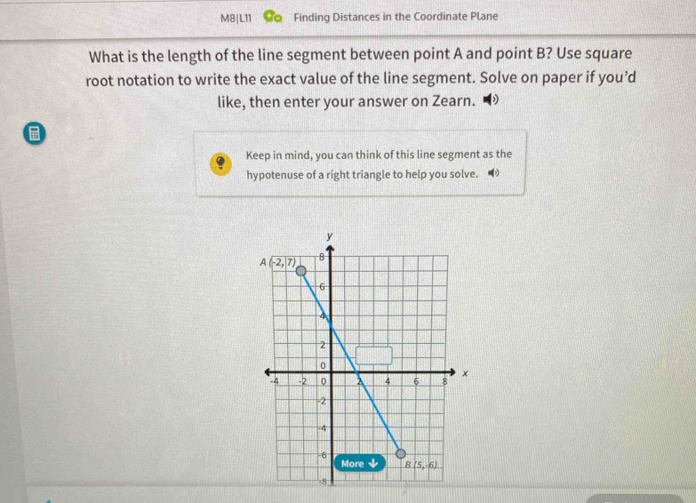 Solved: M8|L11 Finding Distances in the Coordinate Plane What is the ...