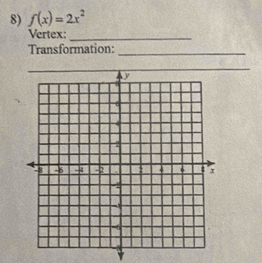 f(x)=2x^2
Vertex:_ 
Transformation:_