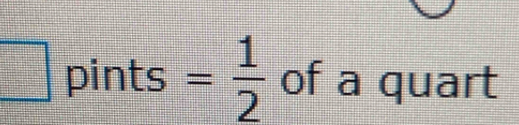 square pints = 1/2  of a quart 
1