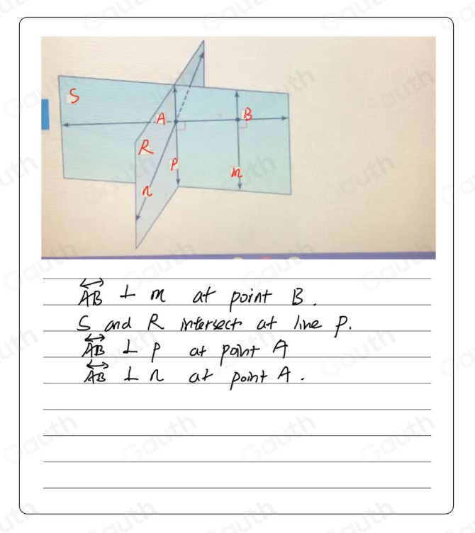 Solved: Label the points, lines, and planes to show overleftrightarrow ...