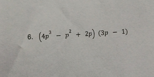 (4p^3-p^2+2p)(3p-1)