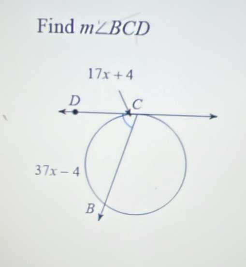 Find m∠ BCD