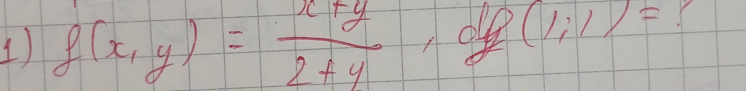 1 f(x,y)= (x+y)/2+y 
(1:1)= Y