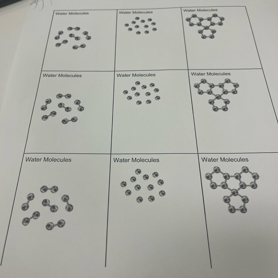 Water Molecules Water Molecules Water Molecules