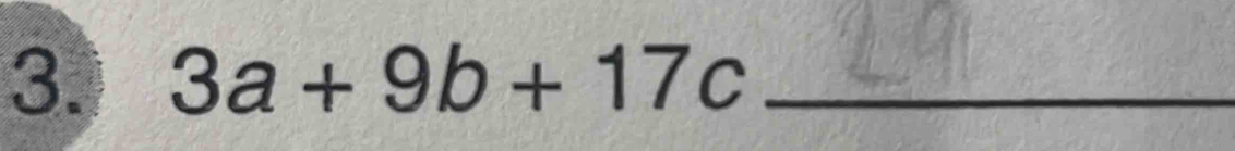 3a+9b+17c _