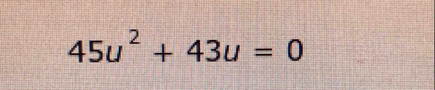 45u^2+43u=0