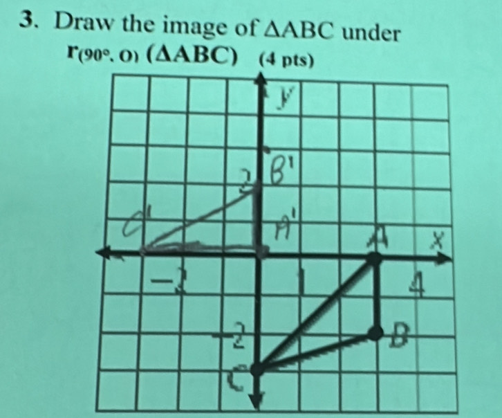 Draw the image of △ ABC under