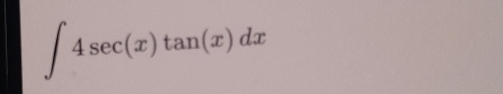 ∈t 4sec (x)tan (x)dx