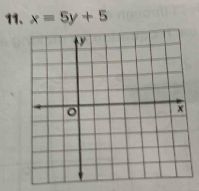 x=5y+5