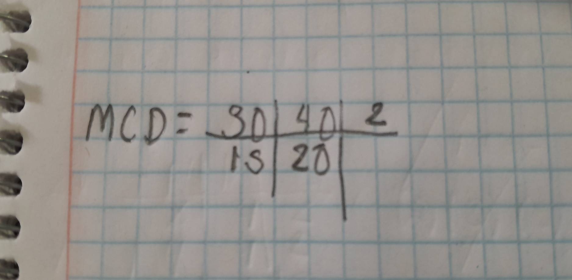 MCD= 30/15 (15|20|)^2