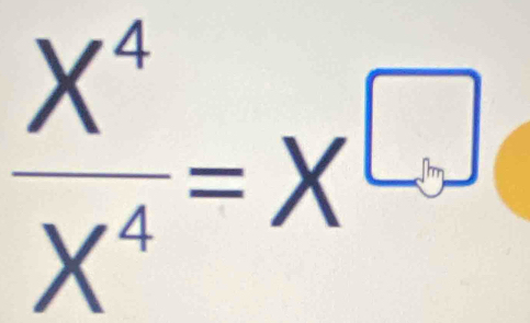  X^4/X^4 =X^(□)