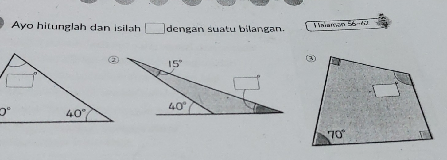 Ayo hitunglah dan isilah overline  dengan suatu bilangan. Halaman 56sim 62