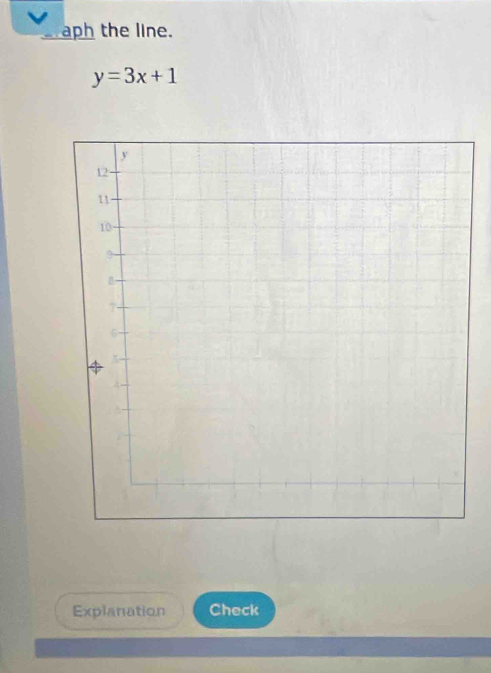 aph the line.
y=3x+1
Explanation Check