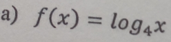 f(x)=log _4x