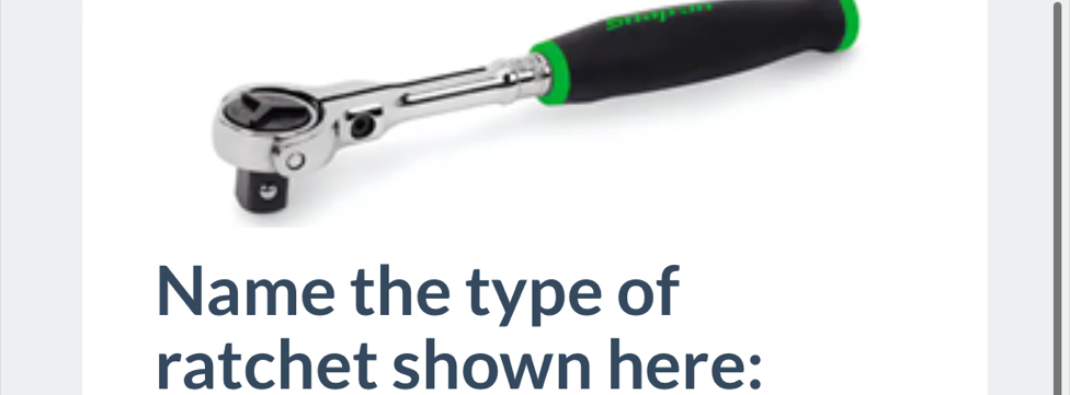 Name the type of 
ratchet shown here: