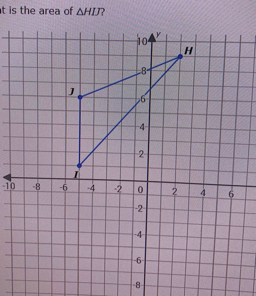 is the area of △ HIJ
-10
-8