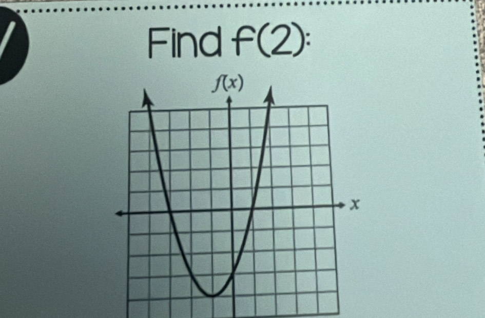 Find f(2):