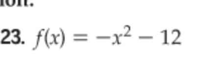 f(x)=-x^2-12