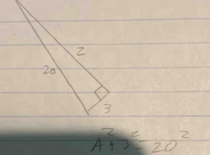 A^2+3^2=20^2