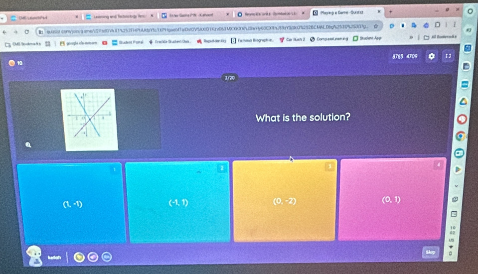 CMS Leanch' Learing and Tectatslogy Hrs. Enter Gasine PIN - Kahoortf Rrynokis Links - Bymberoo Li Playing a Gome - Quizizt
quiIztcomjoin/game/L2Fsd0VkX1%252FHPtAAfpYtc1XPHgaebf7aiDyt0VSAXD1KcvD63MXXKXVhJU5wHy6DCX9nJt8aY3jSkO%252BCMALDbg%2530%253D7..
CMS Bookmaks google cla ursom Situdent Poral Freckle Student Das Rs padiden lity Famous Biographie Car Rush 2 CompassLeaming Studen 1 App All Bookeads
8783 4709
10
2/20
What is the solution?
3
(1,-1)
(-1,1)
(0,-2)
(0,1)
US
skdp