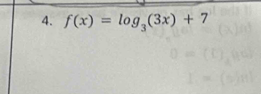 f(x)=log _3(3x)+7