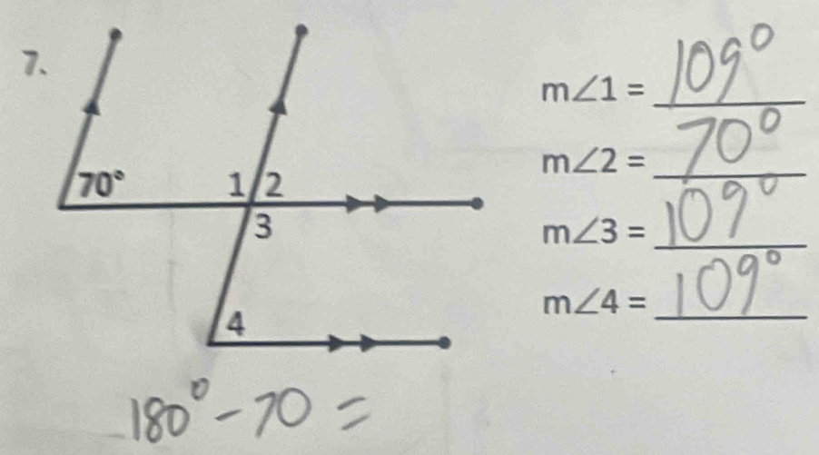 m∠ 1=
_ m∠ 2=
m∠ 3= _
_
m∠ 4=