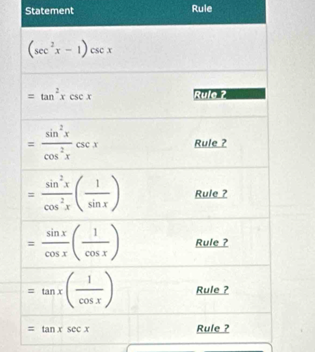 Statement Rule