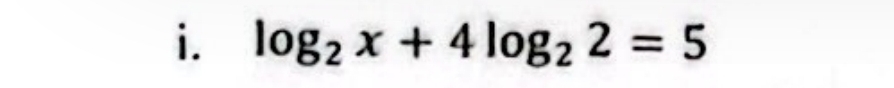 log _2x+4log _22=5