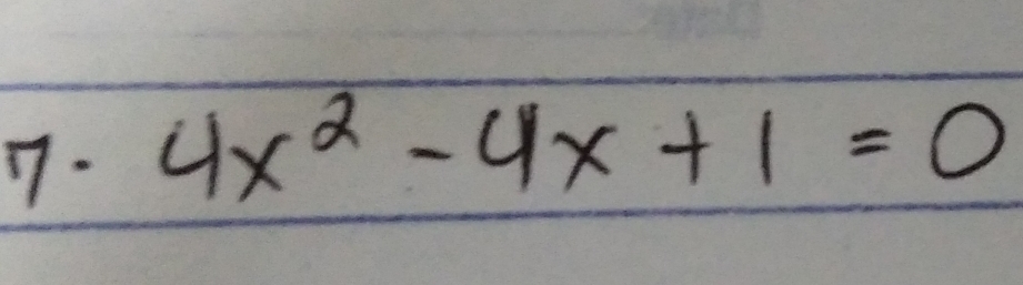 4x^2-4x+1=0