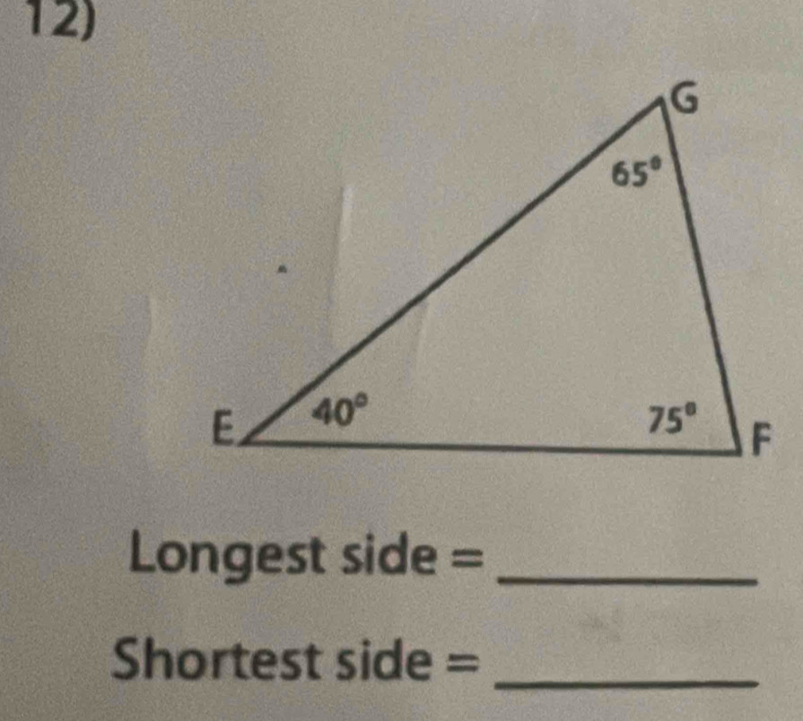 Longest side =_
Shortest side =_