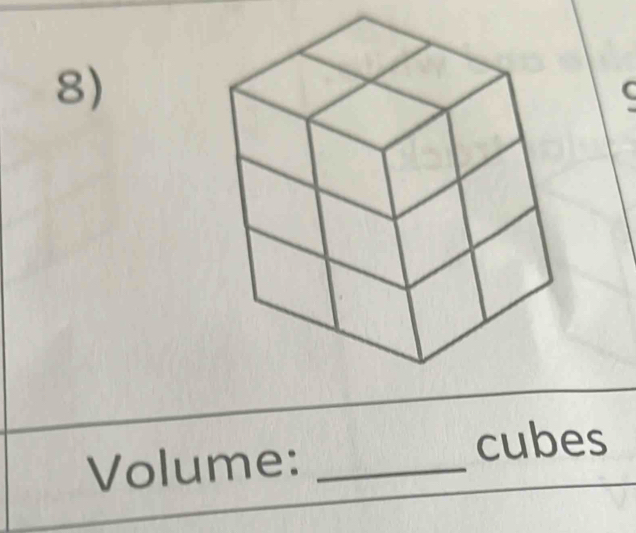 Volume:_ 
cubes