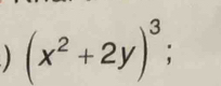 ) (x^2+2y)^3;