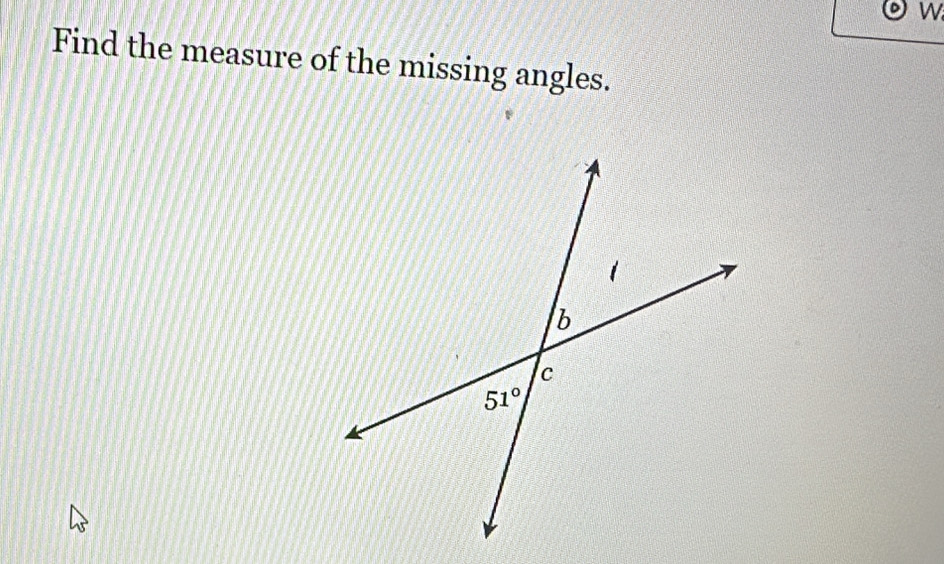 Find the measure of the missing angles.