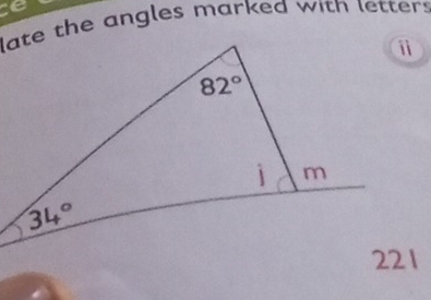 late the angles marked with letters