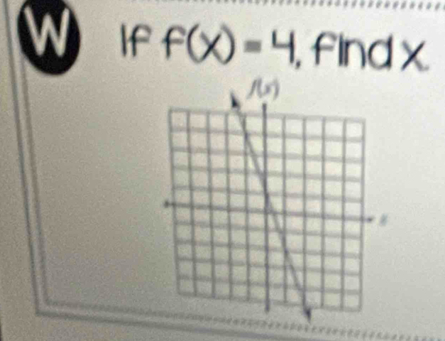 If f(x)=4 , find x