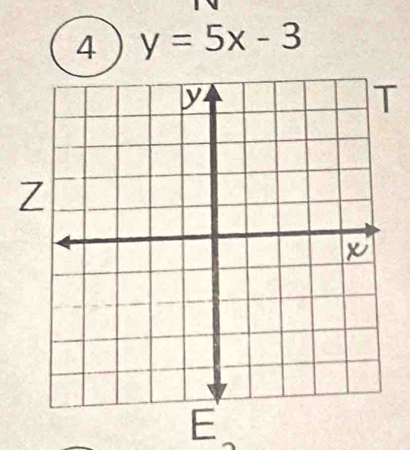 4 y=5x-3
E